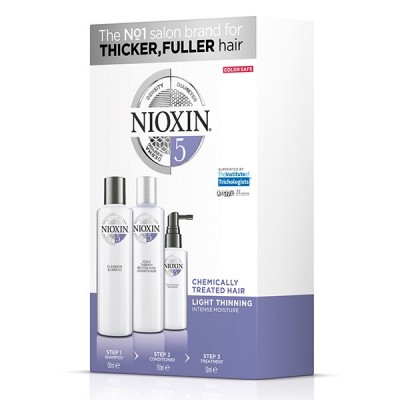 Nioxin System 5 Trial Kit (shampoo 150ml, conditioner 150ml, treatment 50ml)