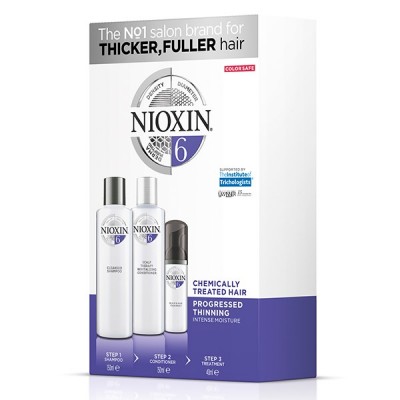 Nioxin System 6 Trial Kit (shampoo 150ml, conditioner 150ml, treatment 50ml)
